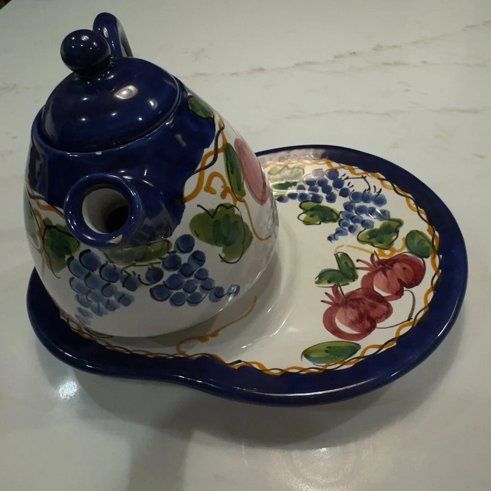 Duca Vietri Teapot & Tray Set - Picture 1 of 4